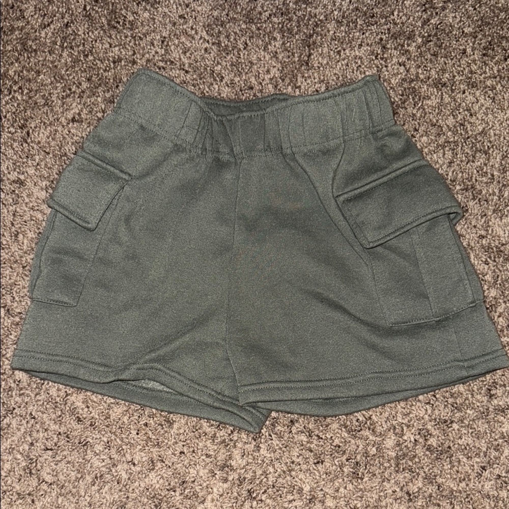 Women's Olive Green Cargo Shorts